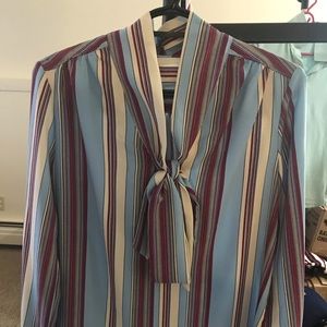 EUC Stripe Long SLEEVE Blouse